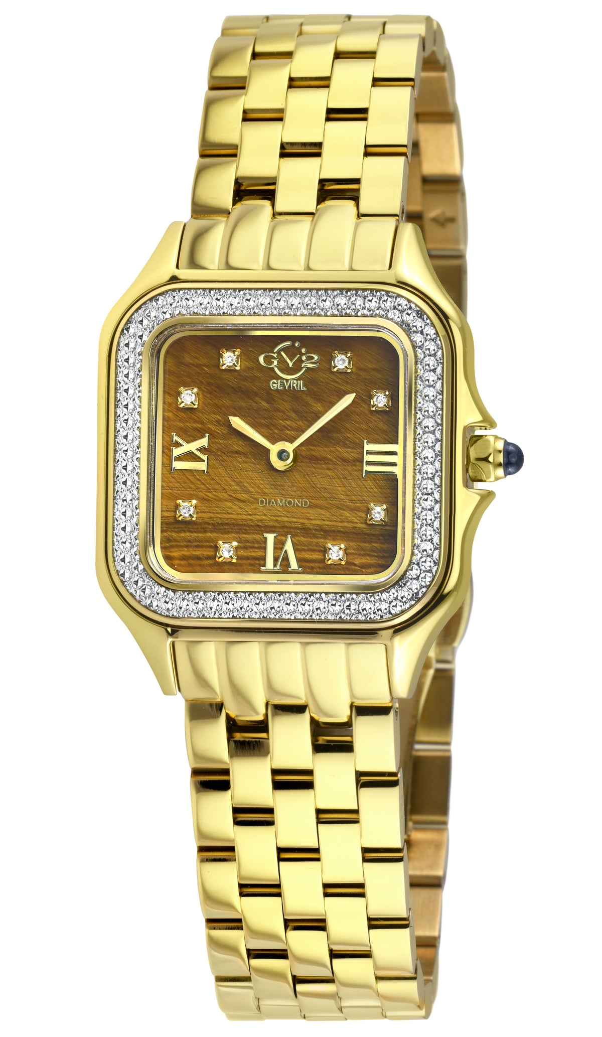 GV2 by Gevril Women's 27mm Milan Swiss Quartz Diamond & Gemstone Bracelet Watch