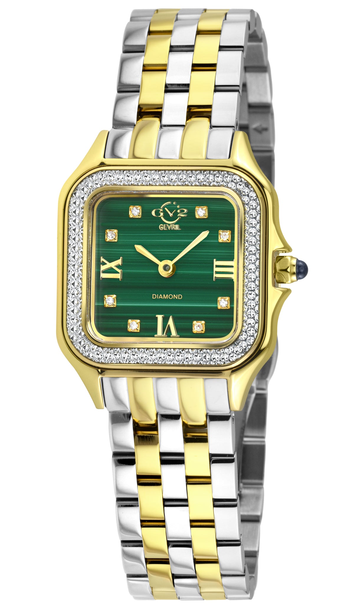 GV2 by Gevril Women's 27mm Milan Swiss Quartz Diamond & Gemstone Bracelet Watch