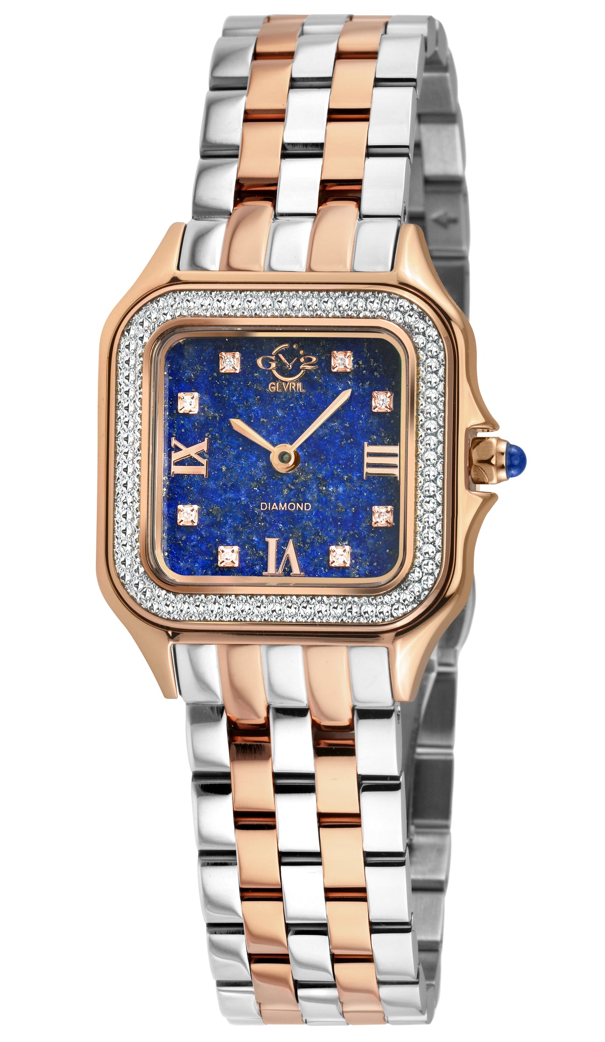 GV2 by Gevril Women's 27mm Milan Swiss Quartz Diamond & Gemstone Bracelet Watch