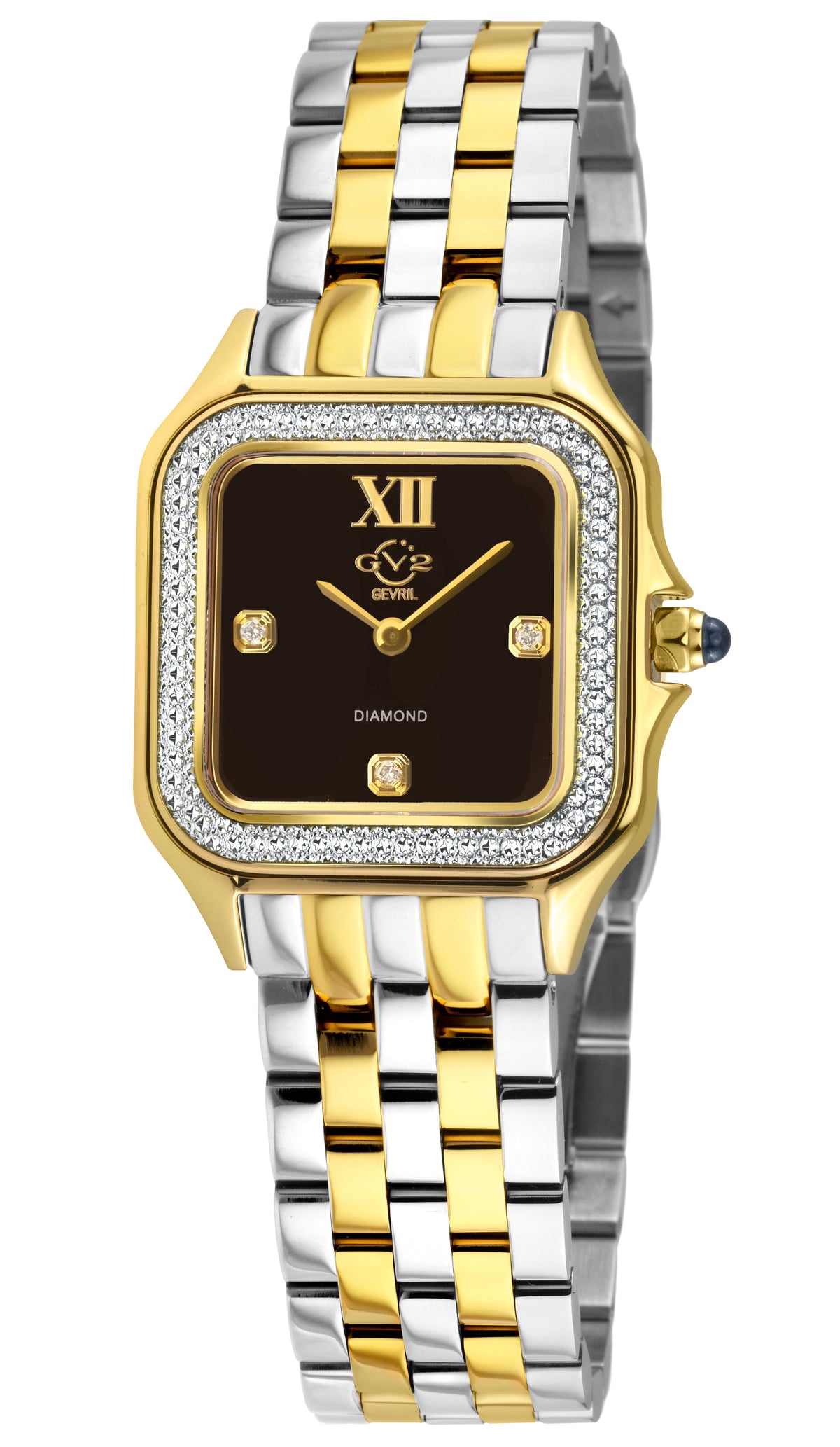 GV2 by Gevril Women's 27mm Milan Swiss Quartz Diamond & Gemstone Bracelet Watch