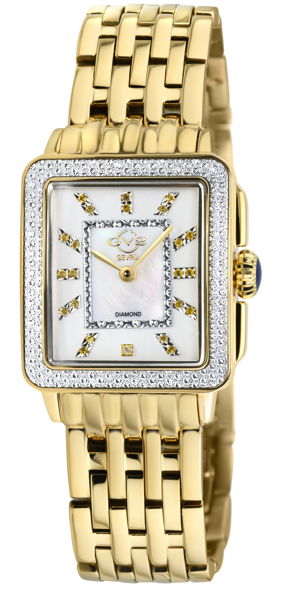 GV2 by Gevril Women's 27mm Padova Swiss Quartz Diamond & Gemstone Bracelet Watch