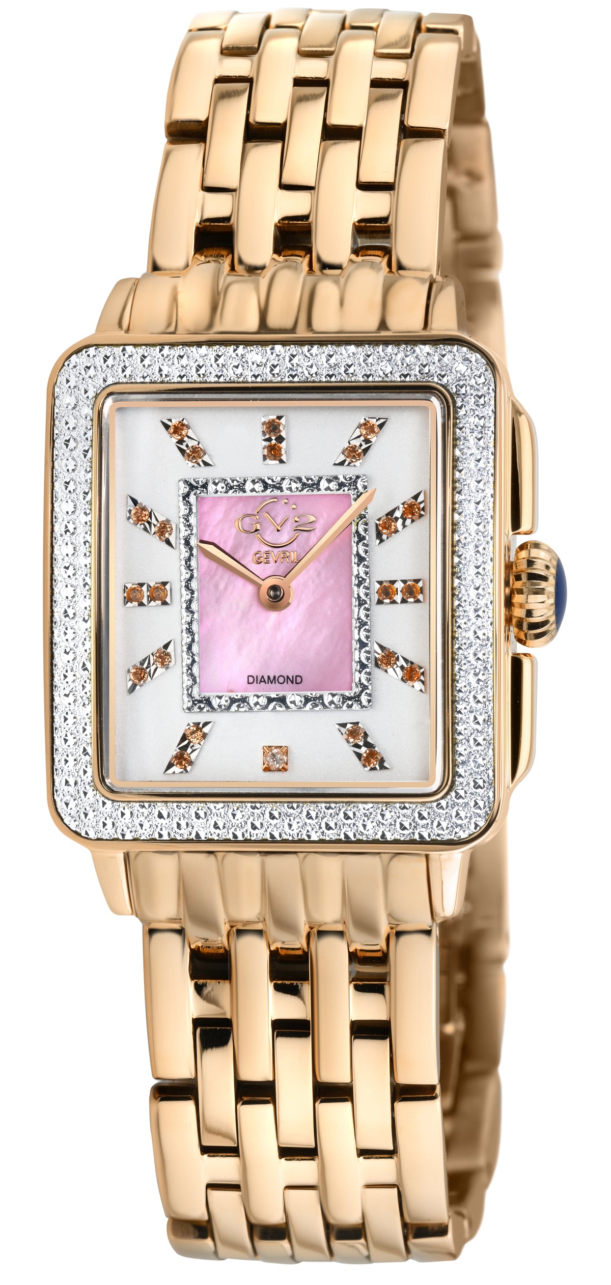 GV2 by Gevril Women's 27mm Padova Swiss Quartz Diamond & Gemstone Bracelet Watch