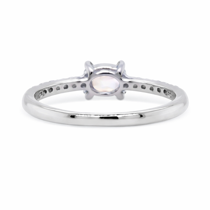 Sterling Silver Set of 3 Gemstone & White Zircon Stack Rings