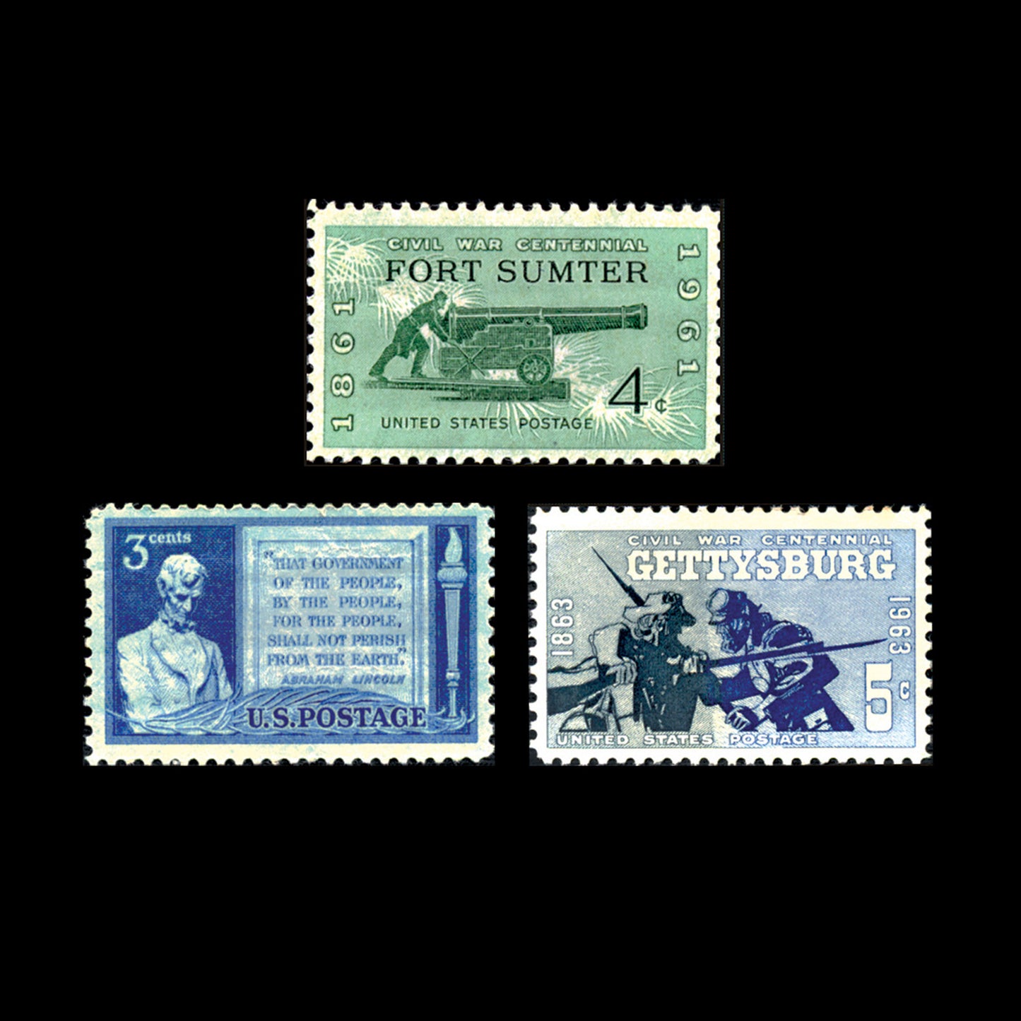 12-Piece Civil War Collection Coin & Stamp Set