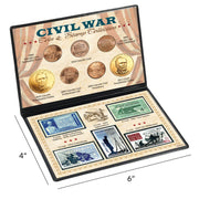 12-Piece Civil War Collection Coin & Stamp Set
