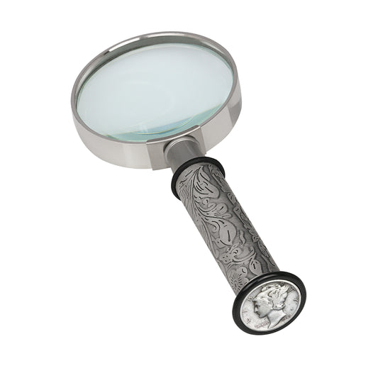 U.S. Silver Mercury Dime 1916-1945 Engraved Magnifying Glass