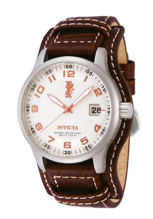Invicta Men's 44mm I-Force Quartz Contrast Stitch Leather Strap Watch