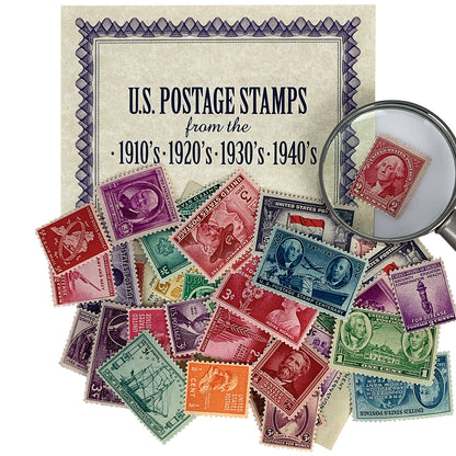 40 U.S. Postage Stamps from 1910-1940