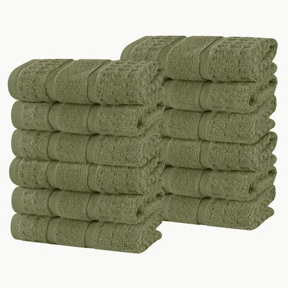 Superior "Napa" Zero Twist 100% Cotton Set of 6 Hand Towels