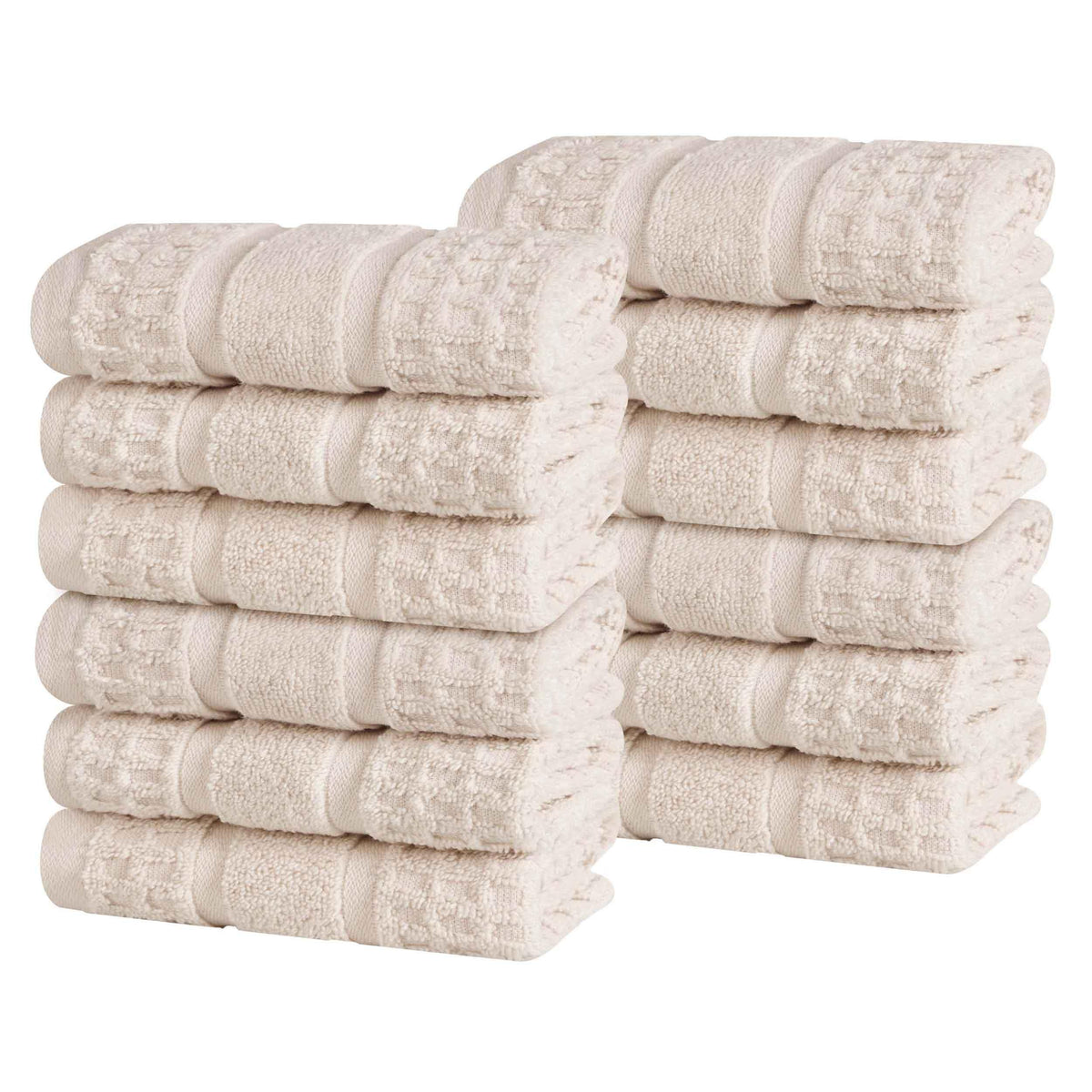 Superior "Napa" Zero Twist 100% Cotton Set of 12 Face Towels