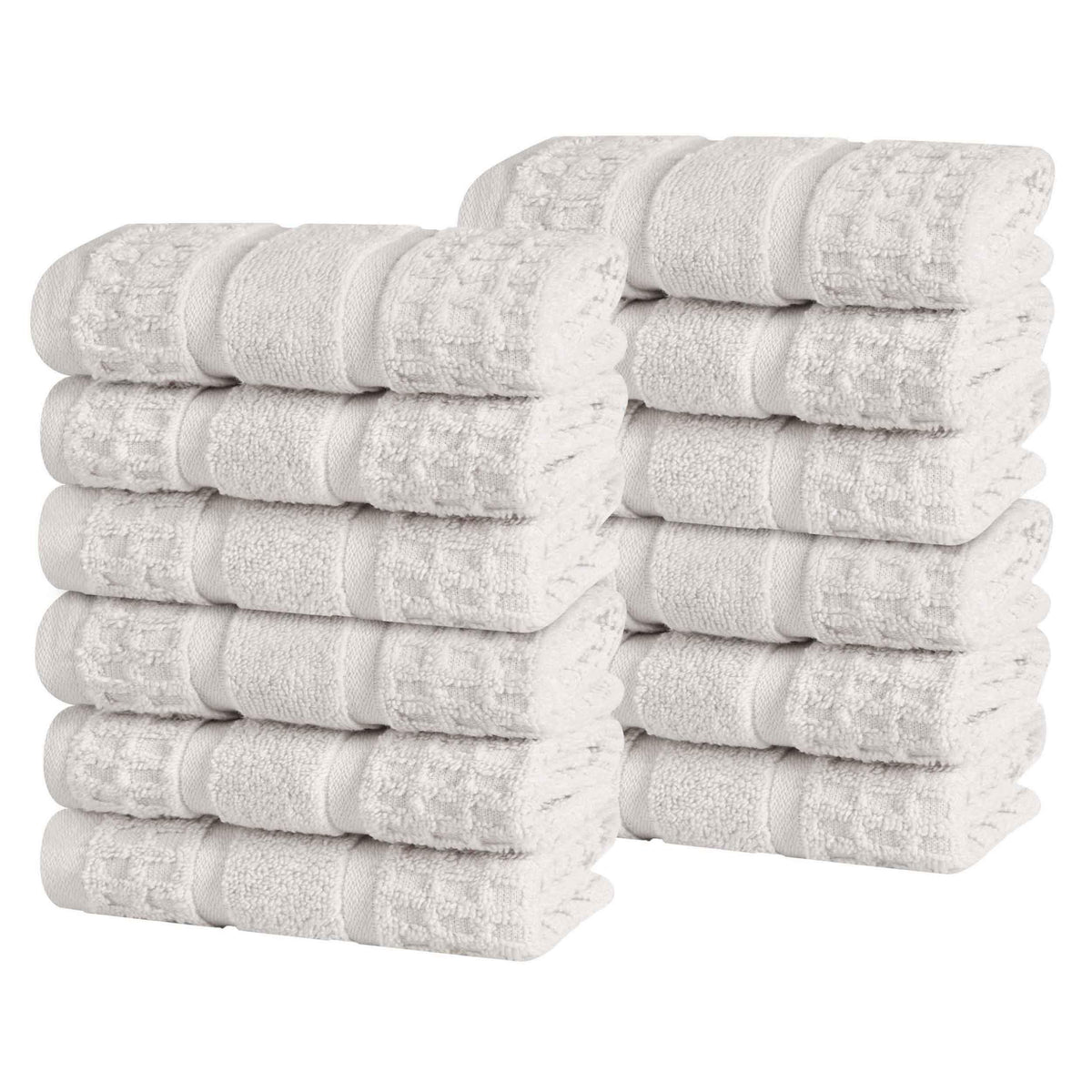 Superior "Napa" Zero Twist 100% Cotton Set of 12 Face Towels