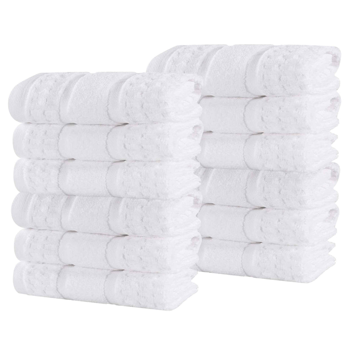 Superior "Napa" Zero Twist 100% Cotton Set of 12 Face Towels