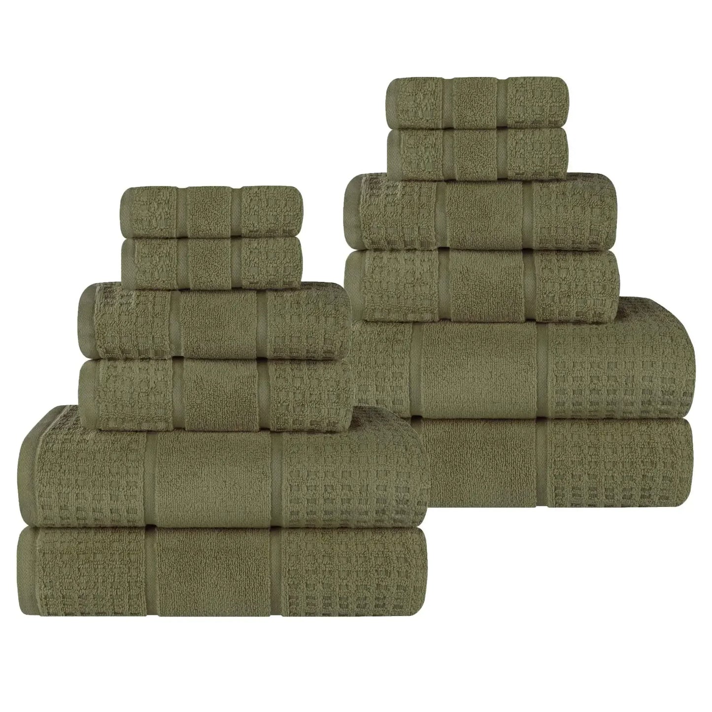 Superior "Napa" Zero Twist 100% Cotton 12-Piece Towel Set