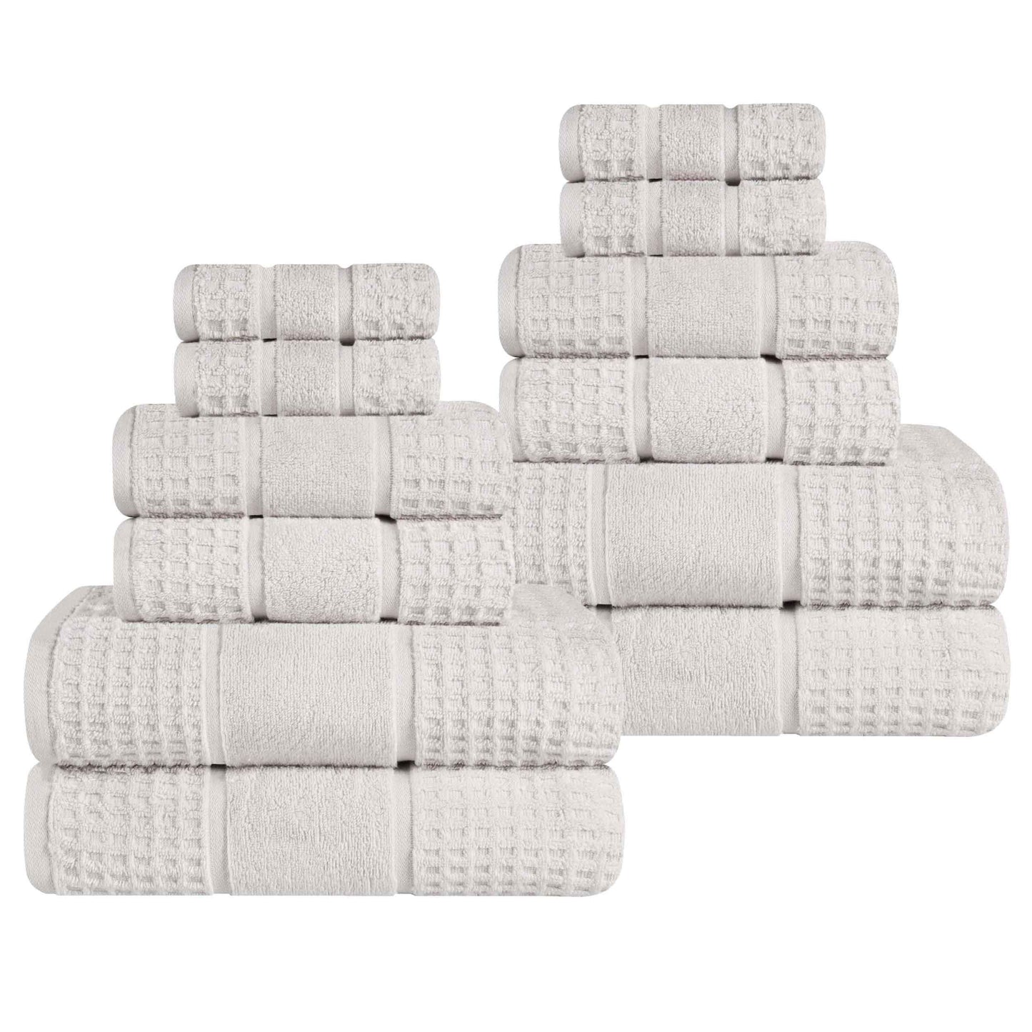 Superior "Napa" Zero Twist 100% Cotton 12-Piece Towel Set