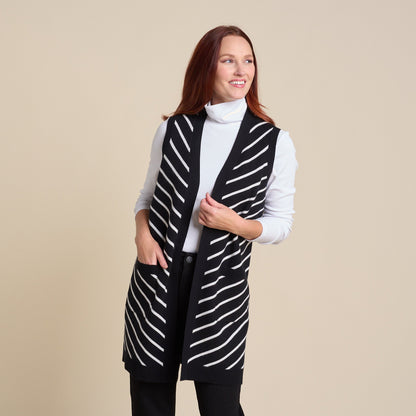 Christopher & Banks Women's Open Front Sweater Vest