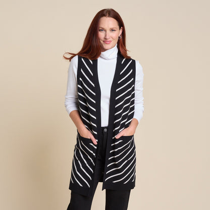Christopher & Banks Women's Open Front Sweater Vest