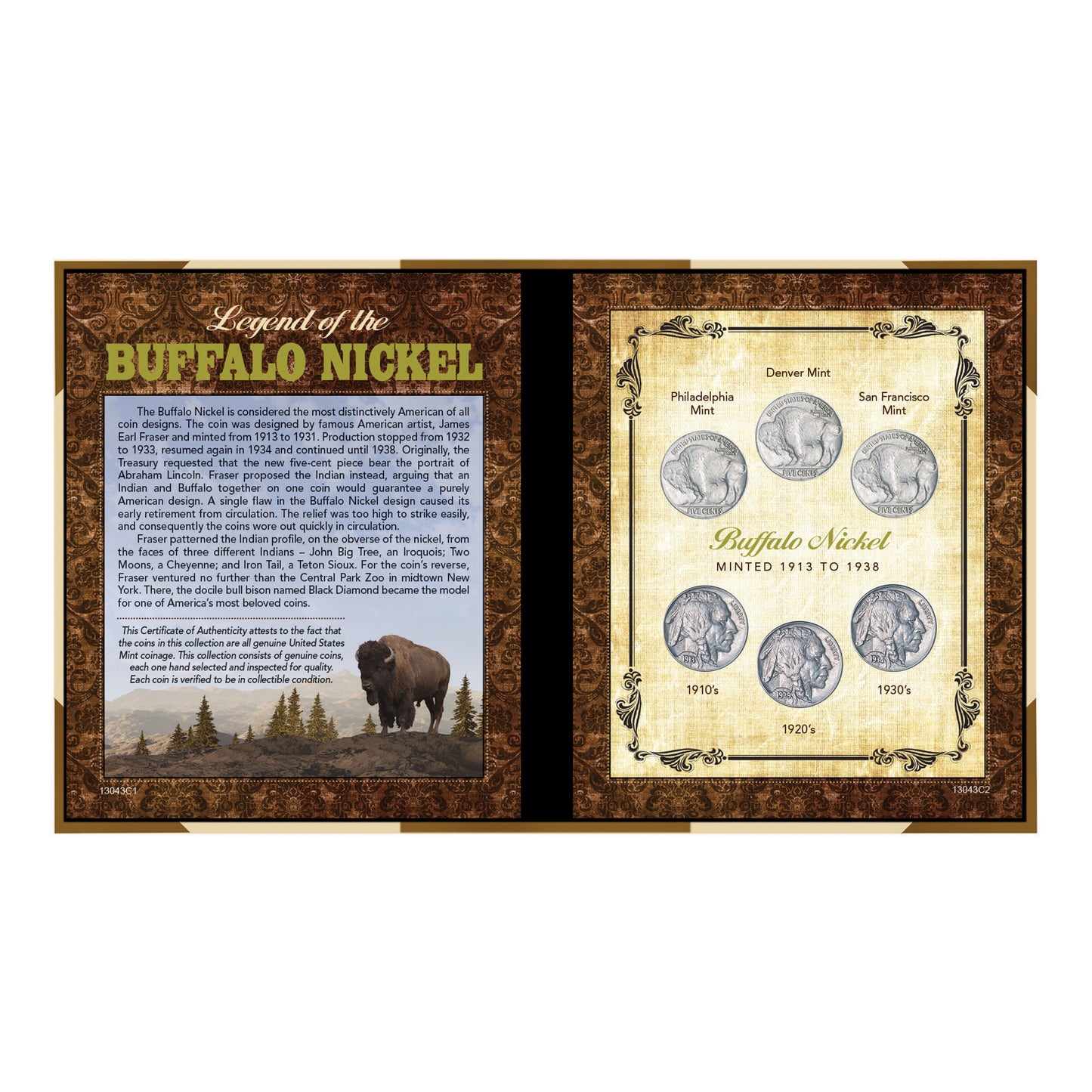 1913-1938 Legend of the Buffalo Nickel Collection