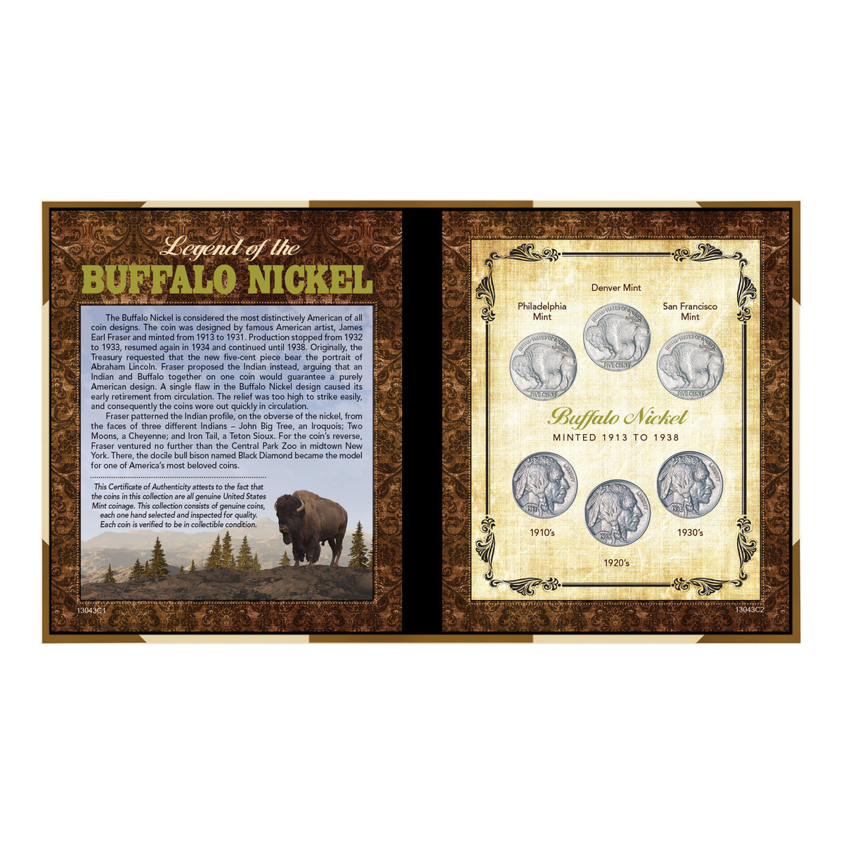 1913-1938 Legend of the Buffalo Nickel Collection