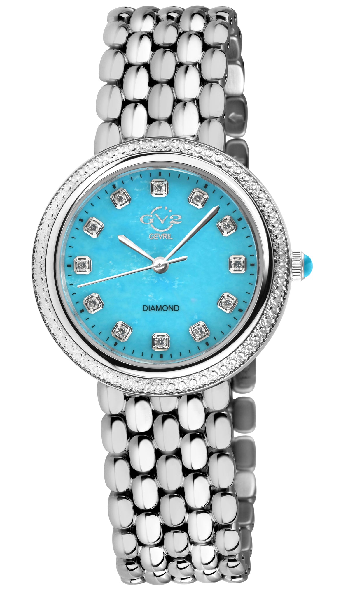 GV2 by Gevril Women's 33mm Arezzo Swiss Quartz Diamond & Gemstone Bracelet Watch