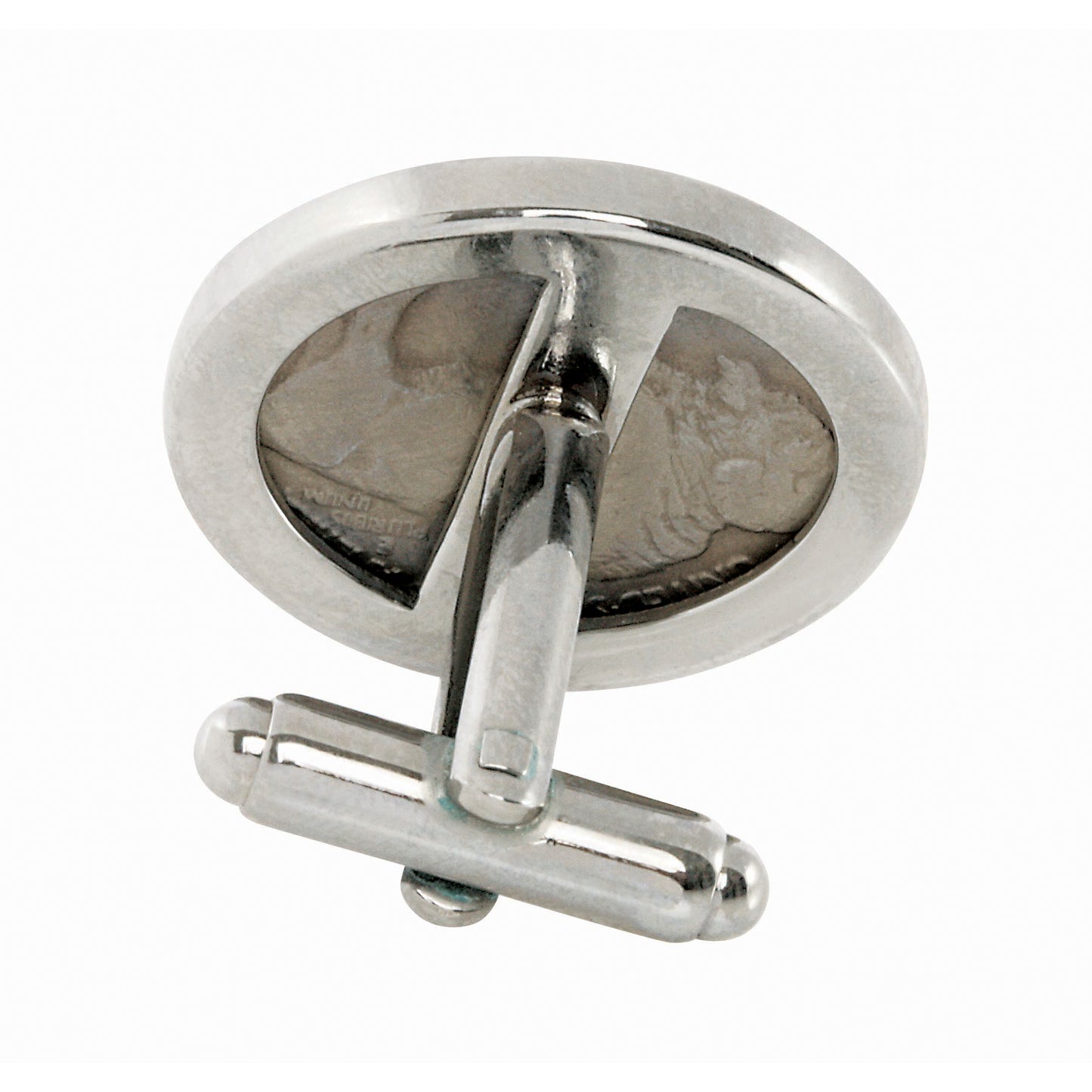 1913-1938 Minted Buffalo Nickel Silver-tone Bezel Coin Cuff Links