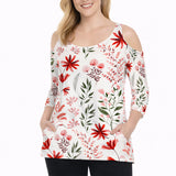 White Mark Women's Printed Relaxed-Fit Tunic Top