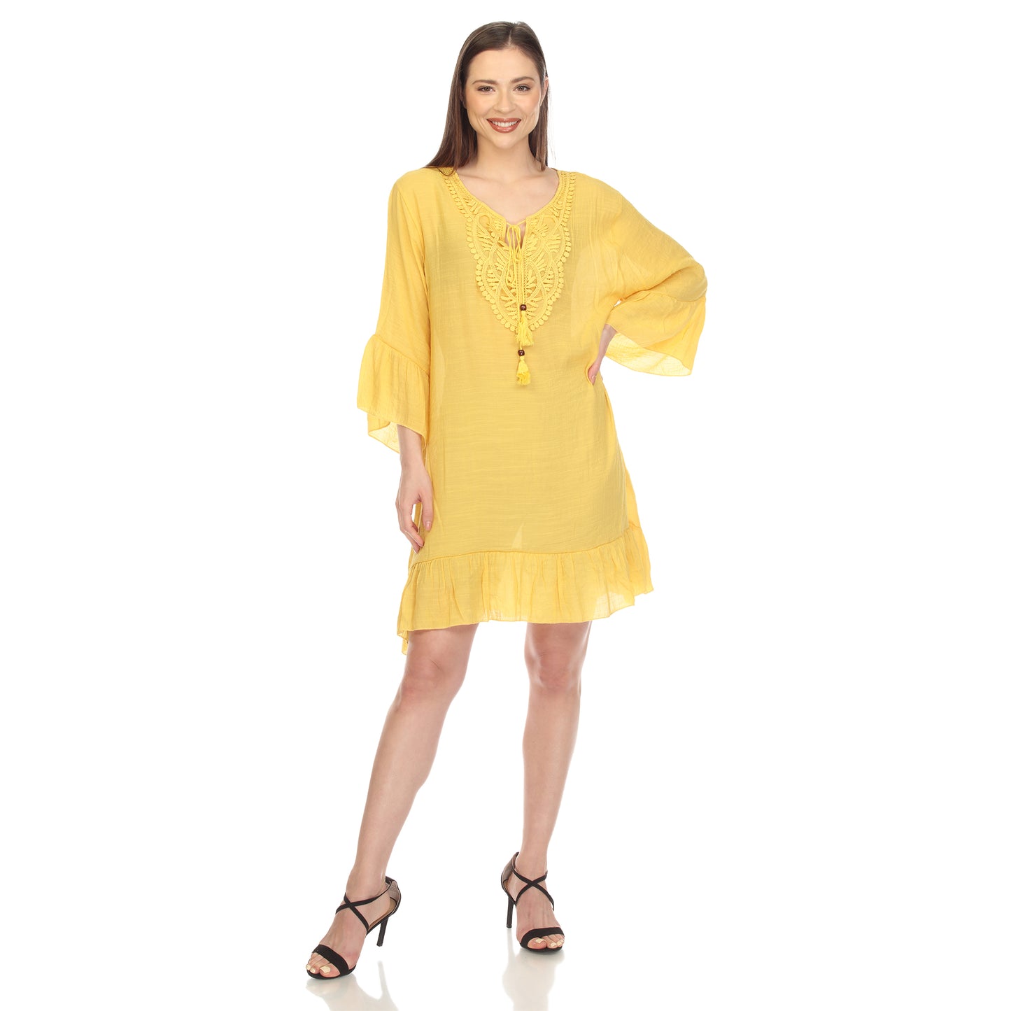 White Mark Women's Crochet Cover Up