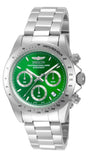 Invicta Men's 39mm Speedway Quartz Chronograph Green Dial Bracelet Watch