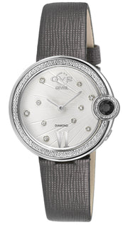 GV2 by Gevril Women's 34mm Perugia Swiss Quartz Diamond Leather Strap Watch