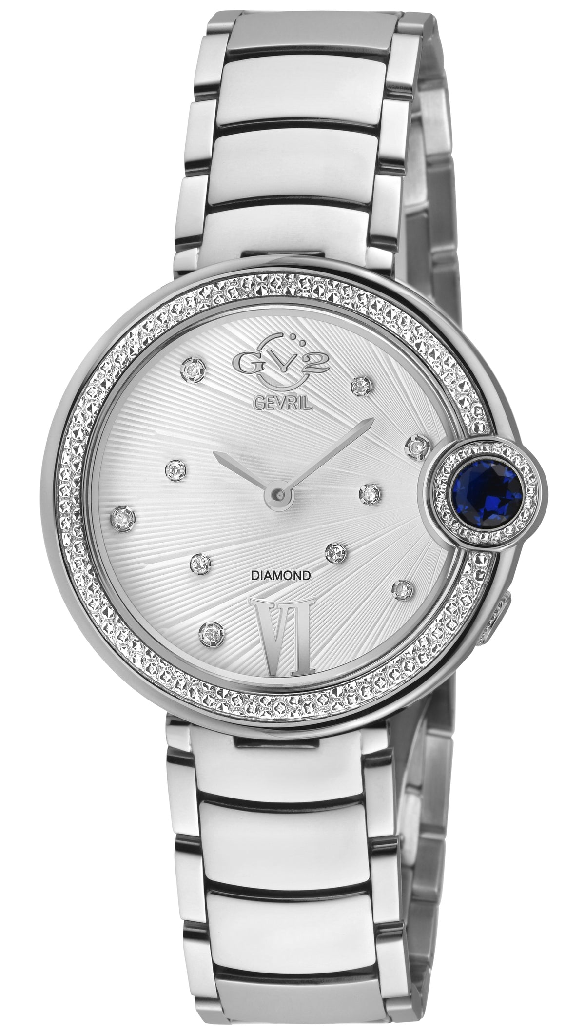 GV2 by Gevril Women's 34mm Perugia Swiss Quartz Diamond Bracelet Watch