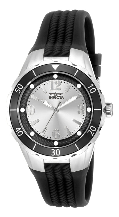 Invicta Women's 38mm Angel Quartz Luminous Markers Textured Silicone Strap Watch
