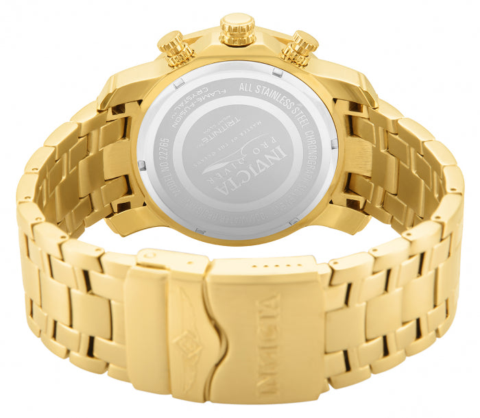 Invicta Men's 50mm Pro Diver Scuba Quartz Chronograph Goldtone Bracelet Watch