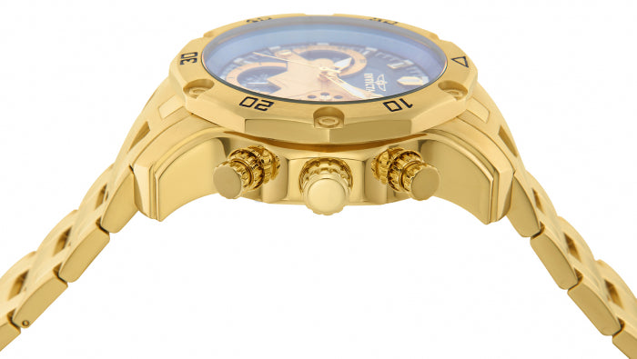 Invicta Men's 50mm Pro Diver Scuba Quartz Chronograph Goldtone Bracelet Watch