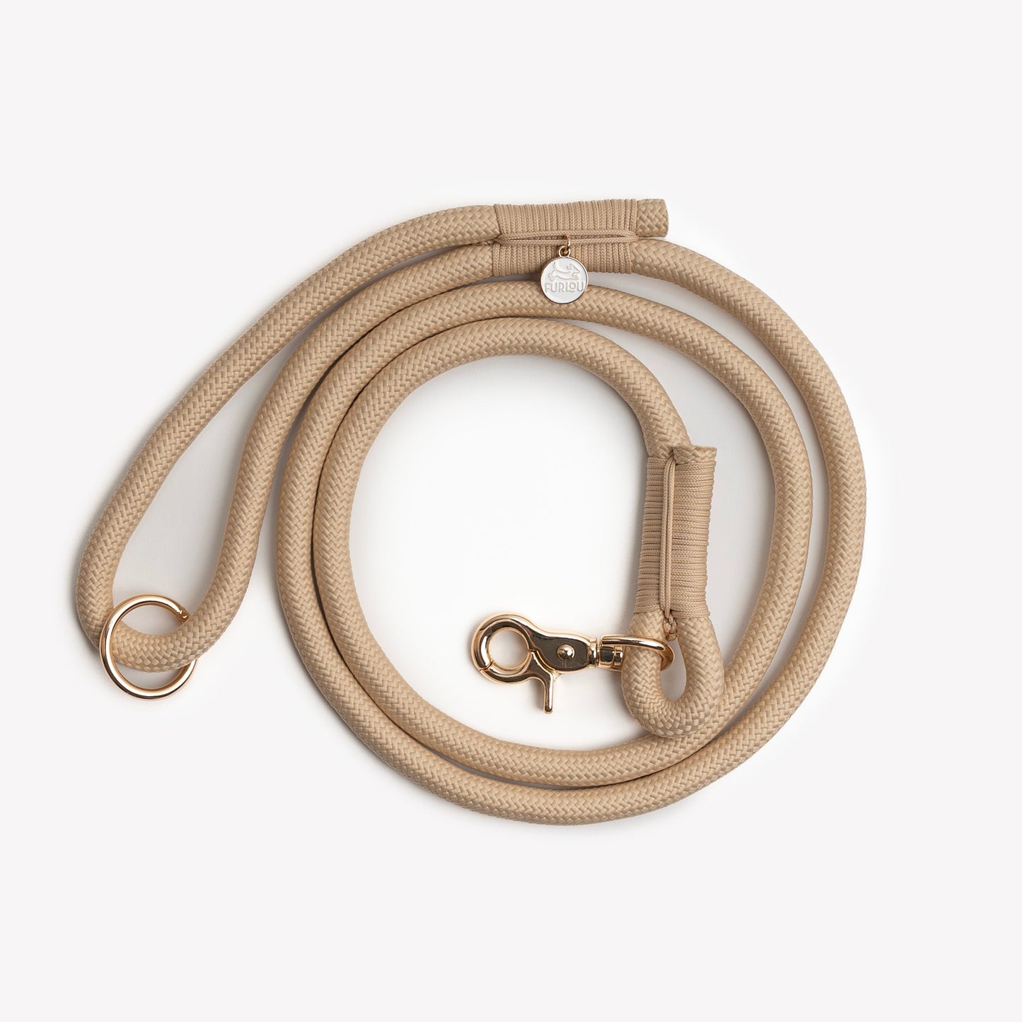 Furlou Tan 5ft  Braided Rope Leash