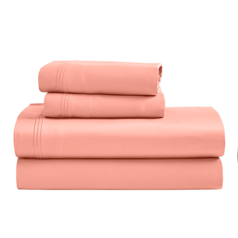 Superior 1500 Thread Count Egyptian Cotton Sateen Solid 4-Piece Sheet Set