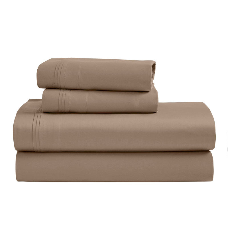 Superior 1500 Thread Count Egyptian Cotton Sateen Solid 4-Piece Sheet Set
