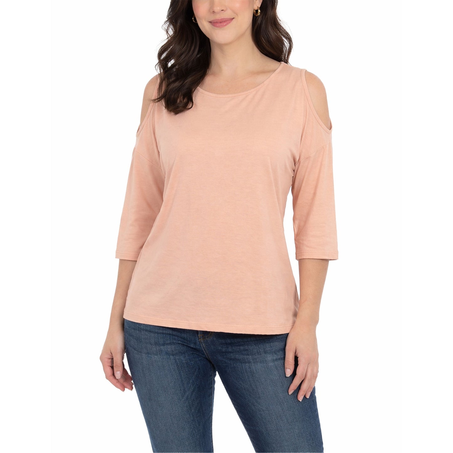 White Mark Women’s Casual Cold Shoulder Pullover Top