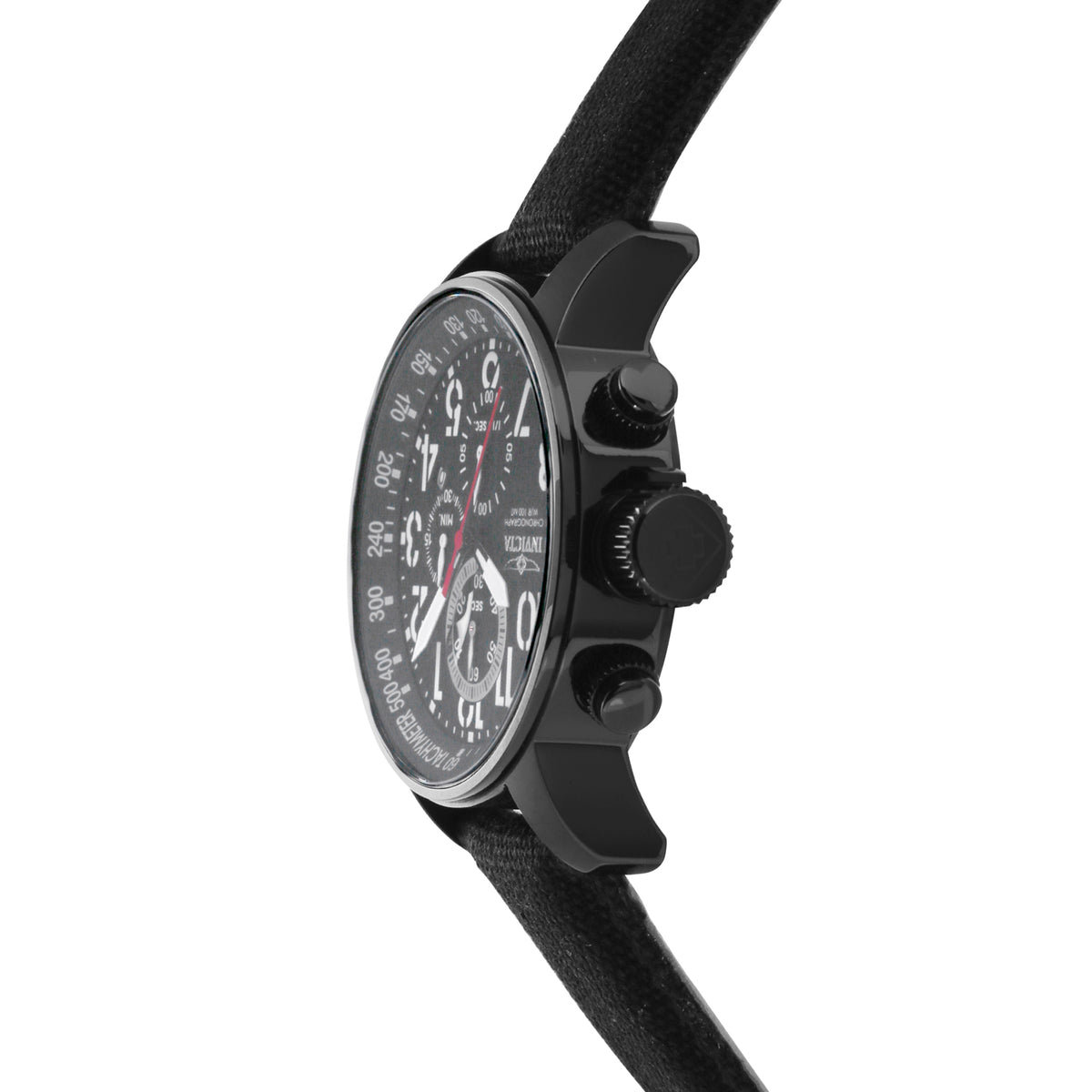 Invicta Men's 46mm I-Force Men's Quartz Chronograph Blackout Canvas Strap Watch