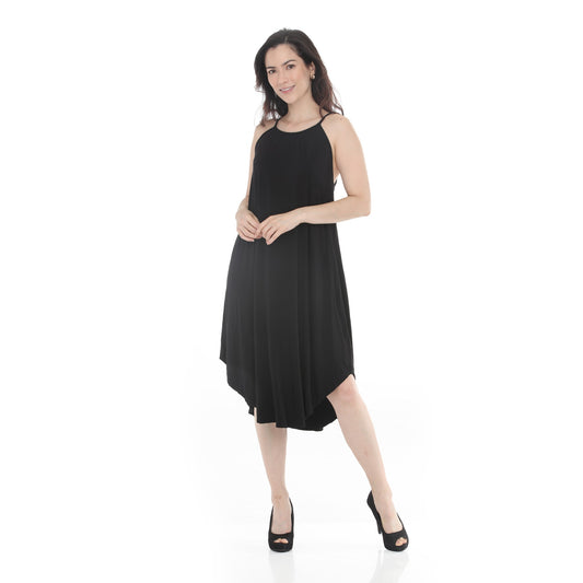 White Mark Women’s Halter Neck Swing Midi Dress