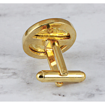 St Gaudens Design Gold Layered Replica American Eagle Coin Goldtone Cufflinks