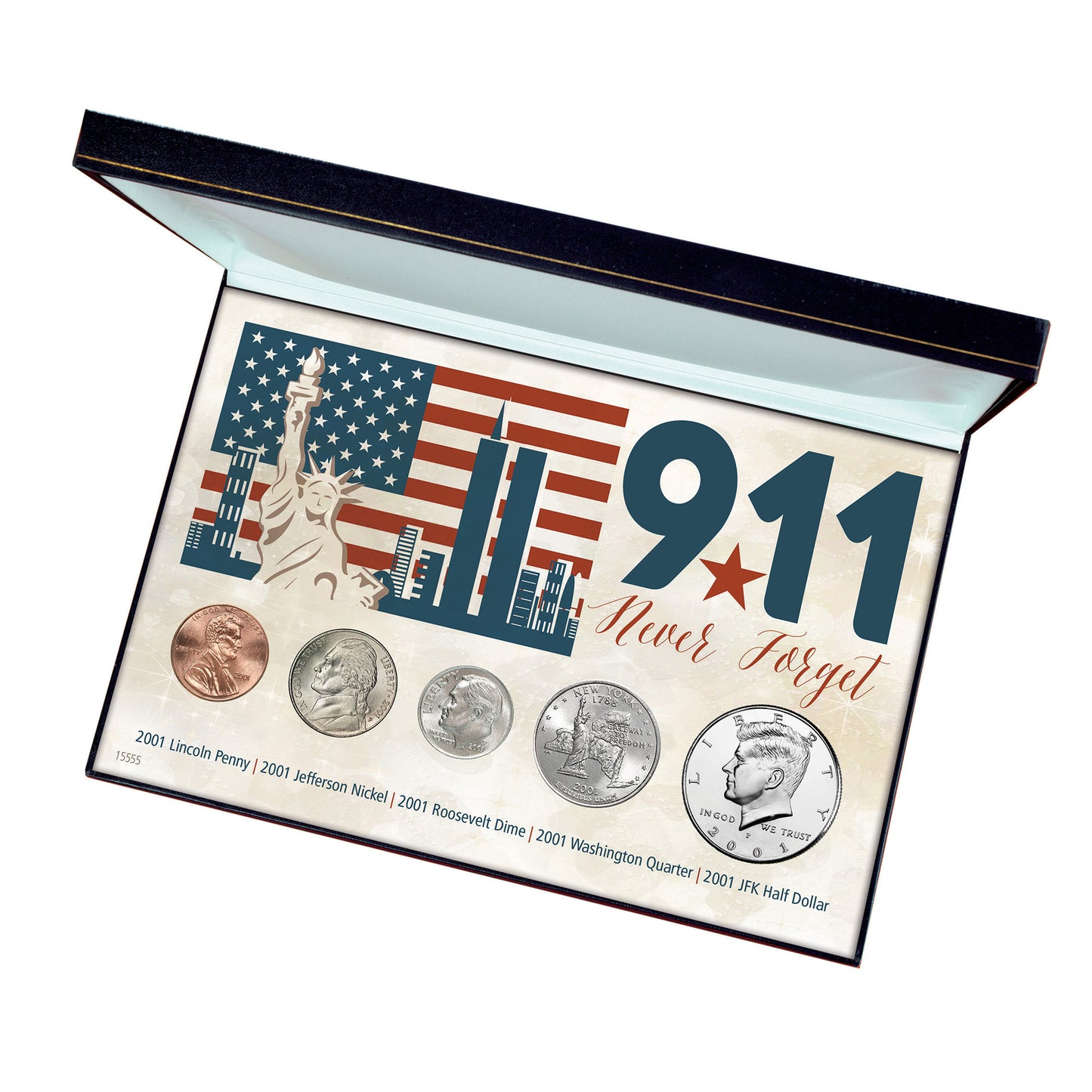9-11 Never Forget Coin Collection in Display Box