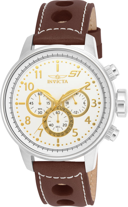 Invicta Men's 48mm S1 Rally Quartz Multifunction Leather Strap Watch
