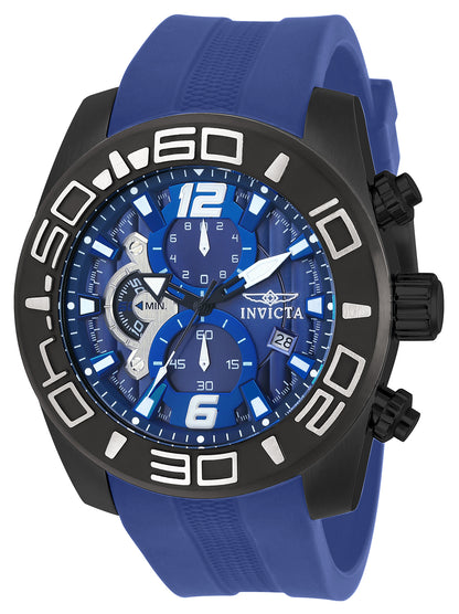 Invicta Men's 50mm Pro Diver Quartz Chronograph Color Silicone Strap Watch