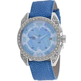 Locman Men's 38mm Cavallo Pazzo Quartz Chrono Diamond Accented MOP Leather Strap Watch