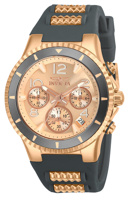Invicta Women's 39mm BLU Quartz Chronograph Black Silicone Strap Watch