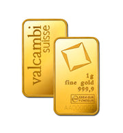 1 Gram Valcambi Suisse Gold Bar - .9999 Pure 24K Gold