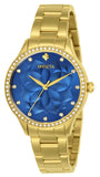 Invicta Women's 35mm Wildflower Quartz Crystal Bezel Flower Dial Bracelet Watch