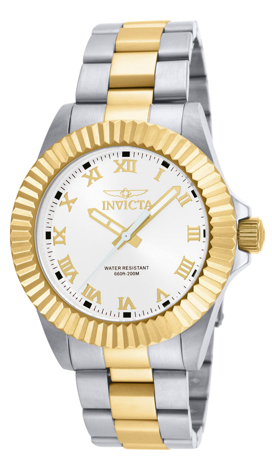 Invicta Men's 44mm Pro Diver Quartz Fluted Bezel Two-Tone Bracelet Watch