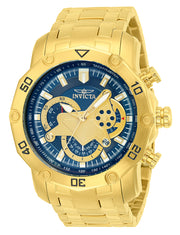Invicta Men's 50mm Pro Diver Scuba Quartz Chronograph Goldtone Bracelet Watch