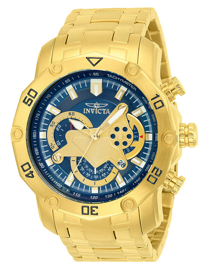 Invicta Men's 50mm Pro Diver Scuba Quartz Chronograph Goldtone Bracelet Watch
