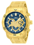 Invicta Men's 50mm Pro Diver Scuba Quartz Chronograph Goldtone Bracelet Watch